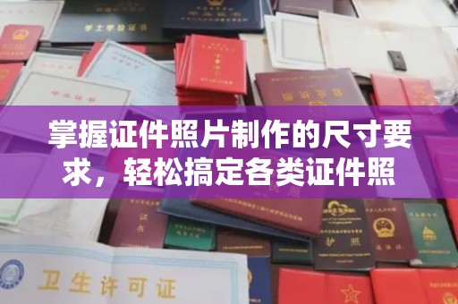 永修掌握证件照片制作的尺寸要求，轻松搞定各类证件照